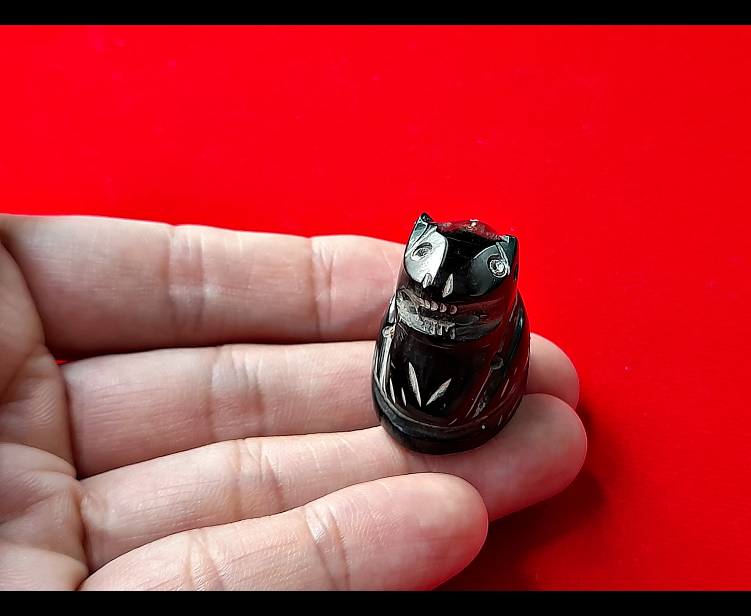 เสือ เขาควาย ตัวใหญ่(แกะสลักจากเขาควายแท้ บรรจุอุดกริ่งในตัวเสือ) - หลวงพ่อกวย วัดโฆสิตาราม(วัดบ้านแค) จ.ชัยนาท ปี2561 - #สร้างและปลุกเสกจากวัดโฆสิตาราม #รับประกันแท้