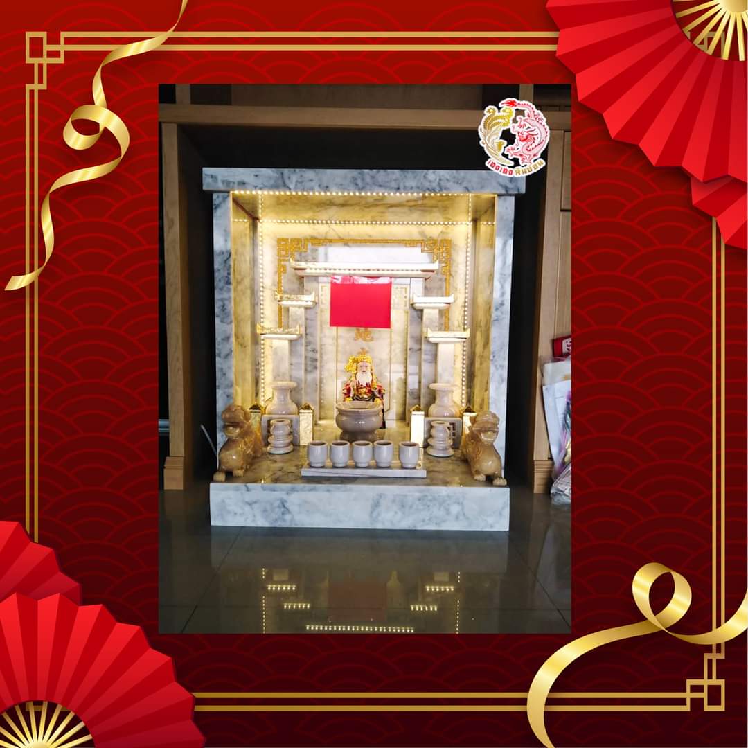 ตู้ครอบศาลหินอ่อนขาวเทา ขนาด108ซม ขนาดศาล 24นิ้ว