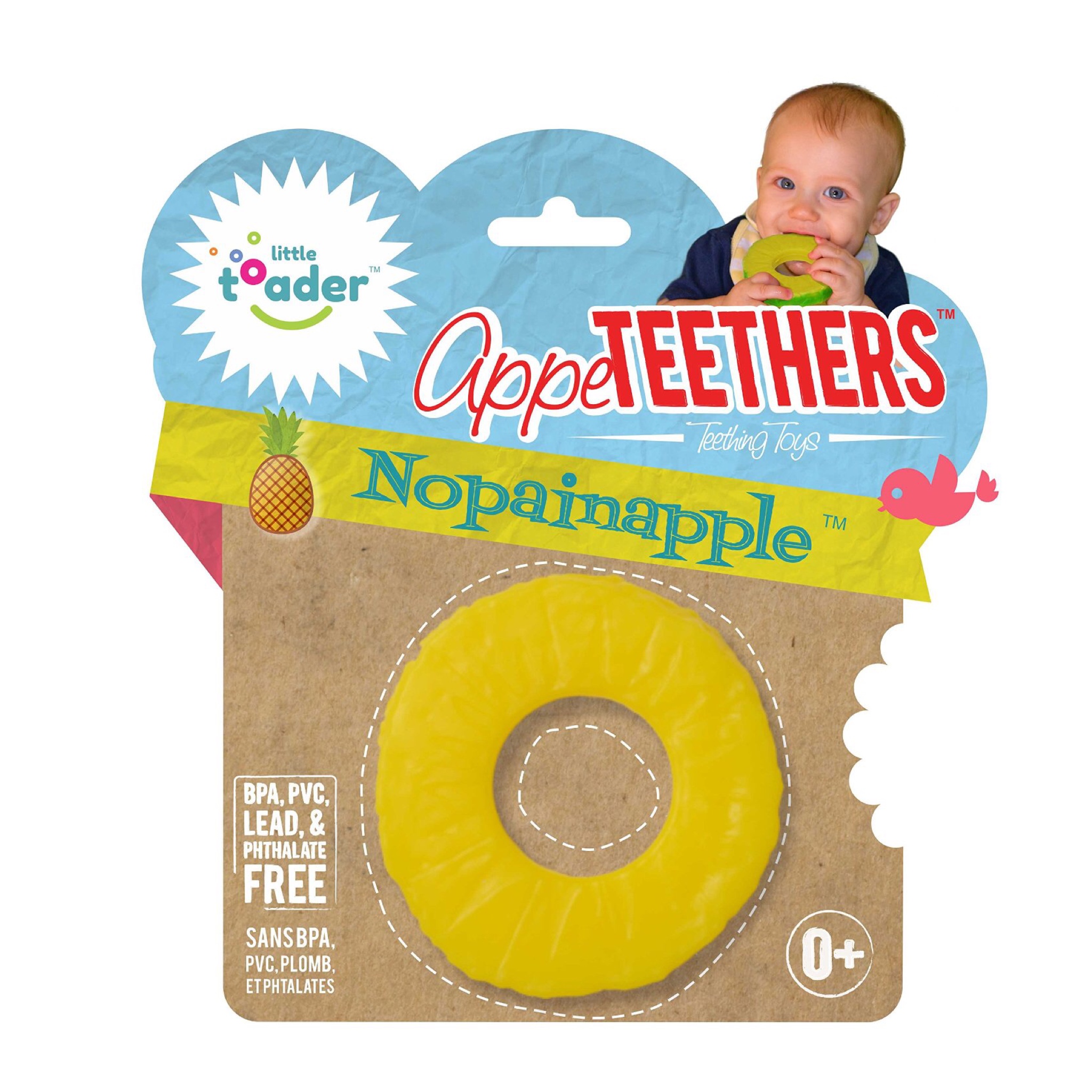 ยางกัดรูปทรงสุดฮา Little Toader Appe Teethers Teething Toys (Nopainapple)