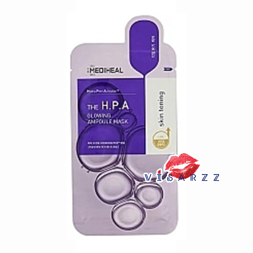 (1 แผ่น) Mediheal The H.P.A Glowing Ampoule Mask 25mL เมดิฮีลแผ่นมาส์ก สูตรผลัดเซลล์ผิว เผยผิวใสเปล่งประกาย อุดมด้วยเทคโนโลยีสารสกัด Hydra Peel Activator ประกอบด้วย PHA LHA และ 6 Biome Complex ช่วยผลัดเซลล์ผิวที่แห้งหยาบกร้านอย่างอ่อนโยน เพื่อผิวเรียบเนีย