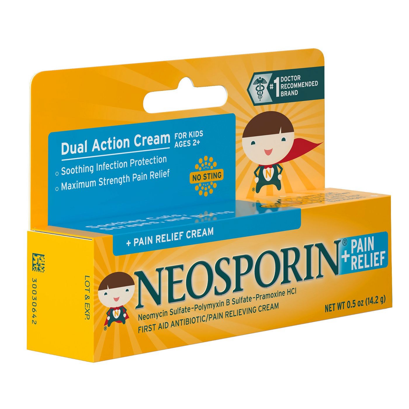 ครีมรักษาบาดแผลสำหรับเด็ก Johnson & Johnson NEOSPORIN + Pain Relief Cream for Kids