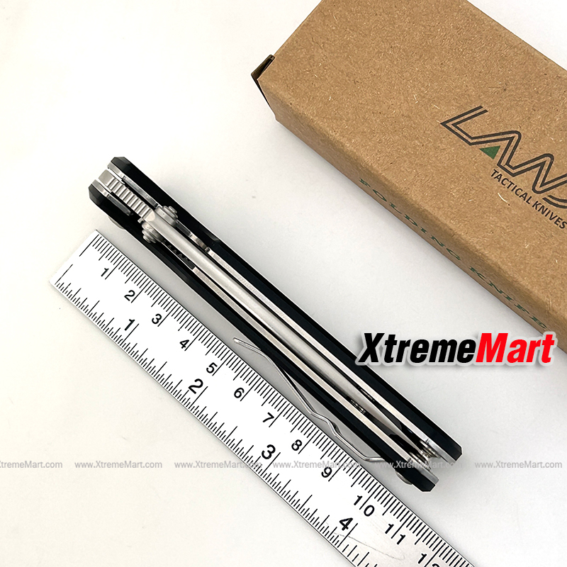 มีดพับ LAND รุ่น 910 Ver.2019 ใบมีดแข็งพิเศษ(12C27 Stainless) จุดหมุนตลับลูกปืน เปิด/ปิดลื่นมาก Folding Knife (ด้ามสีดำ)