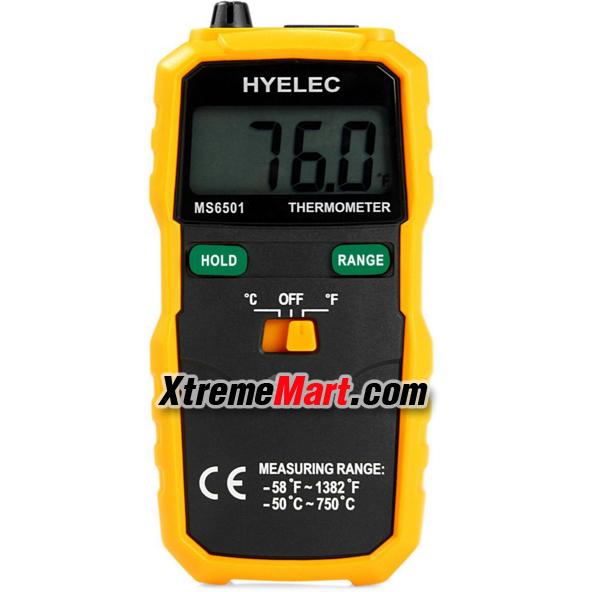 เครื่องวัดอุณหภูมิ มิเตอร์วัดอุณหภูมิ Hyelec MS6501 Digital Thermometer Temperature Meter