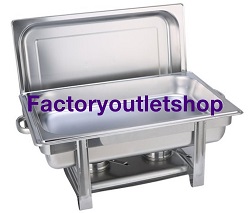 อ่างอุ่นอาหารจัดบุฟเฟ่ห์ อ่างเดี่ยว สเตนเลสหนาชุดอุ่นอาหาร ถาดเดี่ยว Chafing Dish
