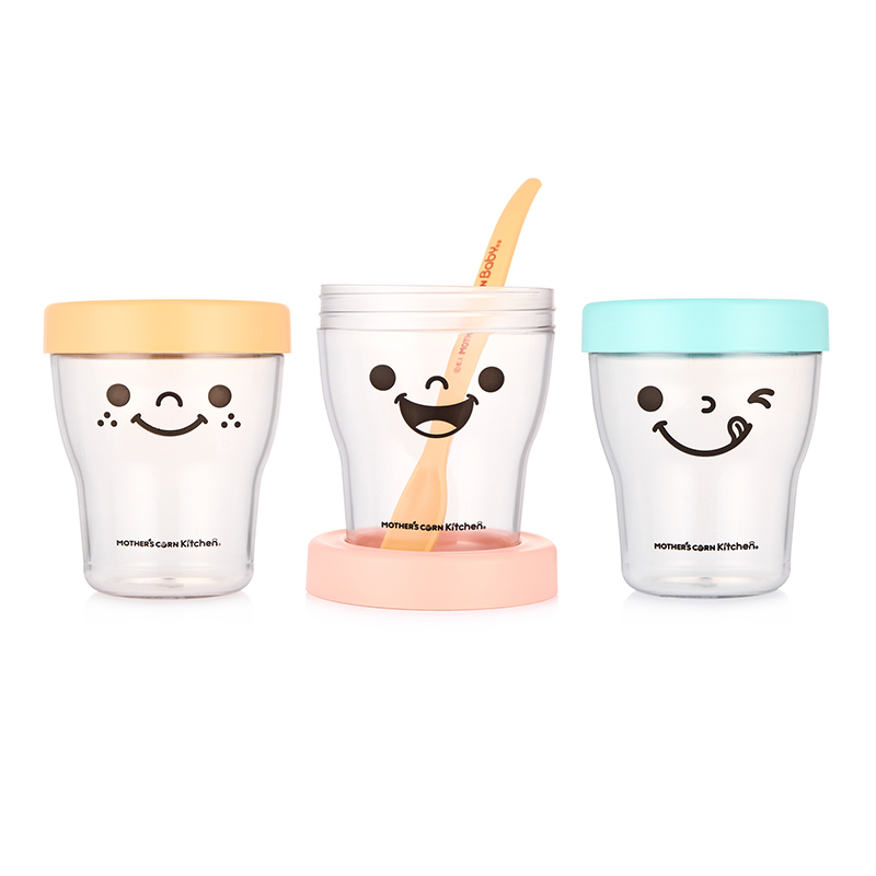 ชุดถ้วยแช่แข็งและบรรจุอาหารจากข้าวโพดปลอดสารพิษ Mother's Corn Kitchen Petit Smart Ecotainer Set