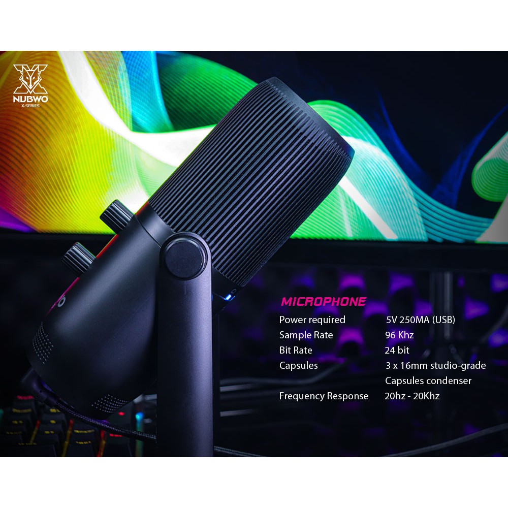 พร้อมส่ง Microphone Streaming NUBWO Cypher X300 96Khz (ไมโครโฟนคอนเดนเซอร์) รับประกัน2ปี #ไมค์สตรีม