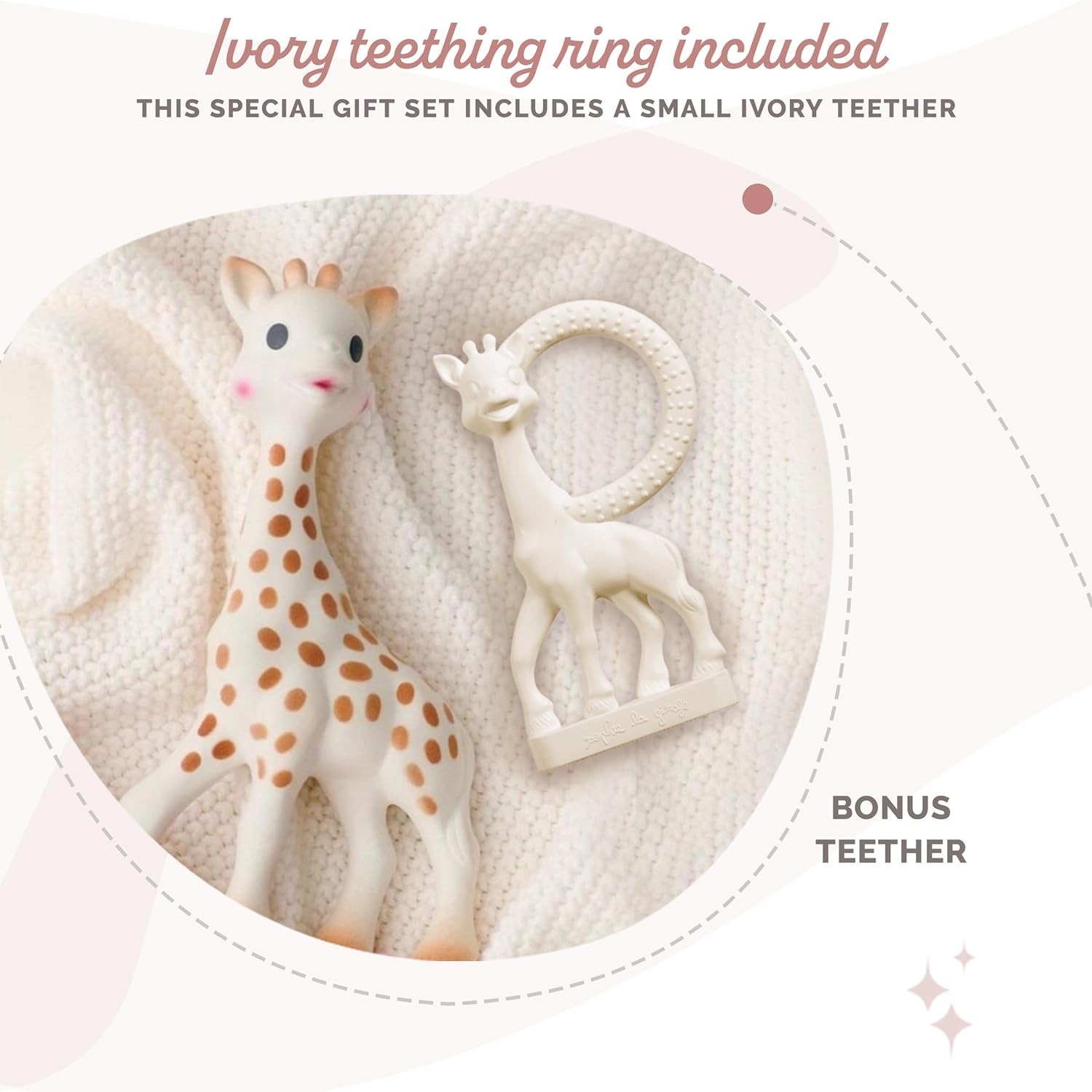 ยางกัดยีราฟโซฟีพร้อมของเล่นปลอดสารพิษ Vulli Sophie la Girafe Competition Set with Vanilla Teething Ring