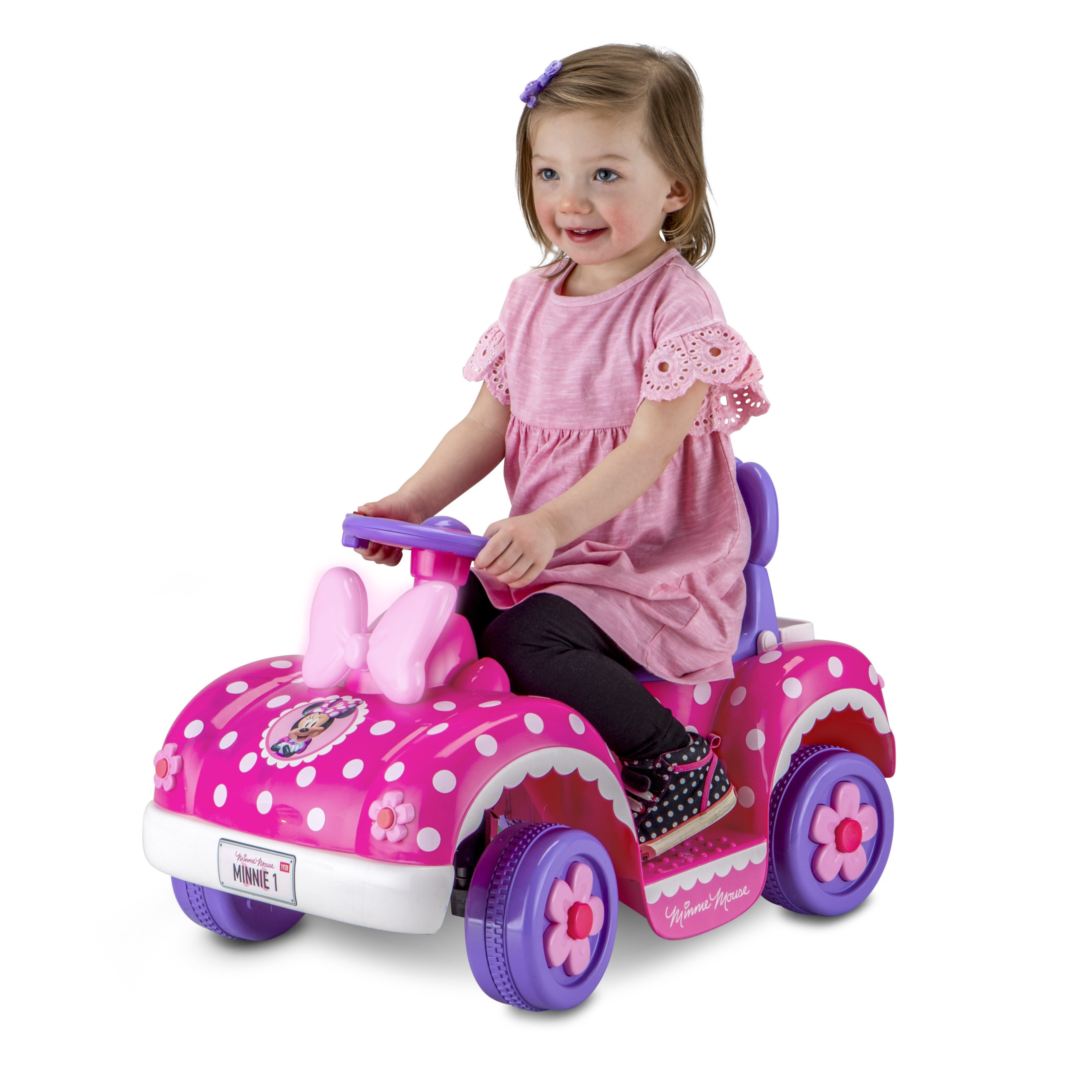 รถแบตเตอรี่สำหรับเด็กเล็ก Kid Trax Disney Minnie Mouse Toddler Car 6V Battery-Powered Ride-On