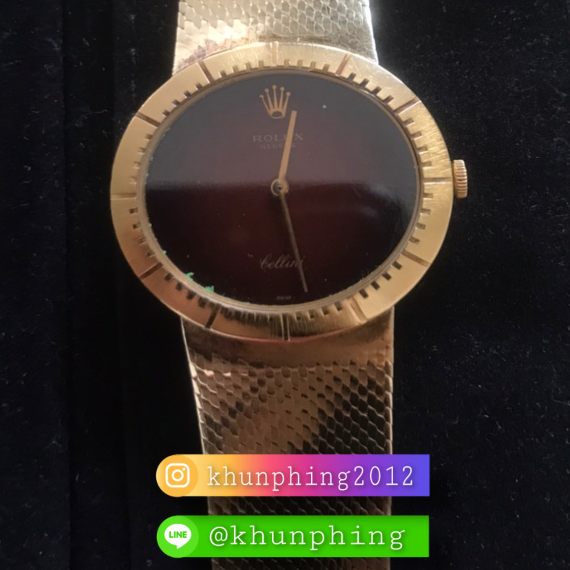 นาฬิกาวินเทจ 18k Gold Rolex Cellini Vintage Estate Wrist Watch