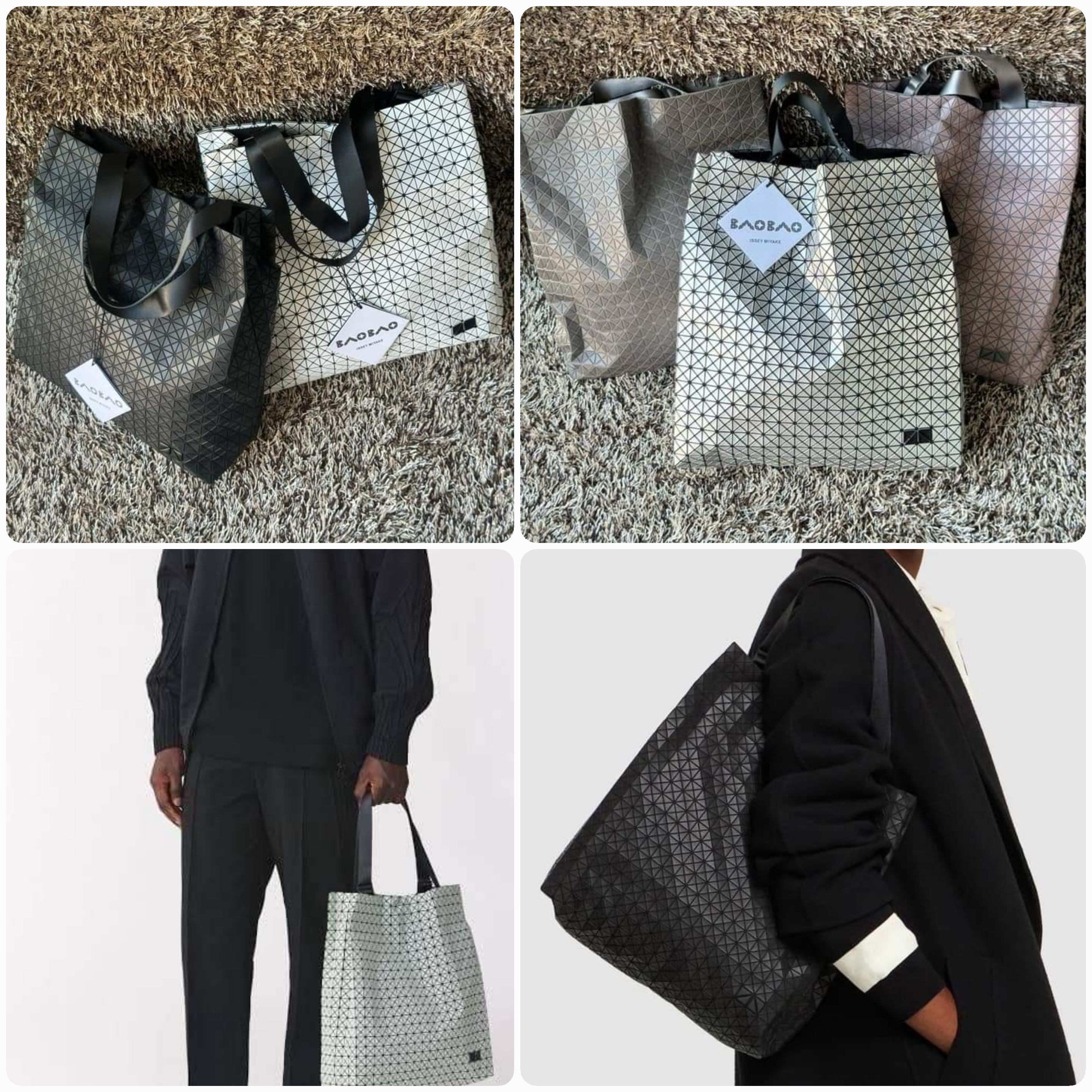 Baobao Issey Miyake Cart S geometric tote bag (แอดไลน์ก่อนสั่งซื้อ)