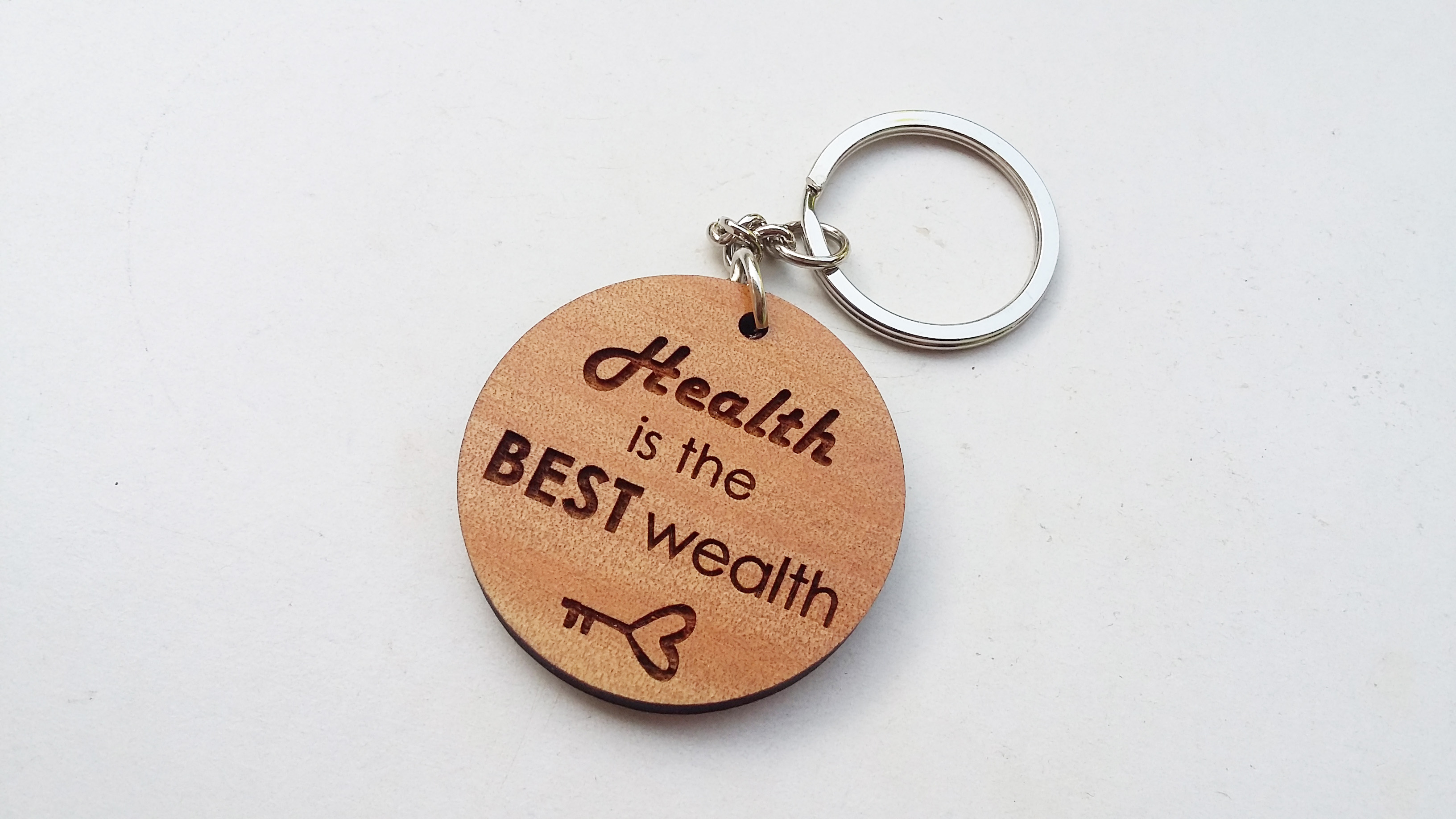 พวงกุญแจไม้ พวงกุญแจไม้ใส่ข้อความ