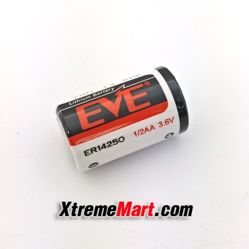 แบตเตอรี่ EVE ER14250 1/2AA 3.6V 1200mAh Lithium Battery