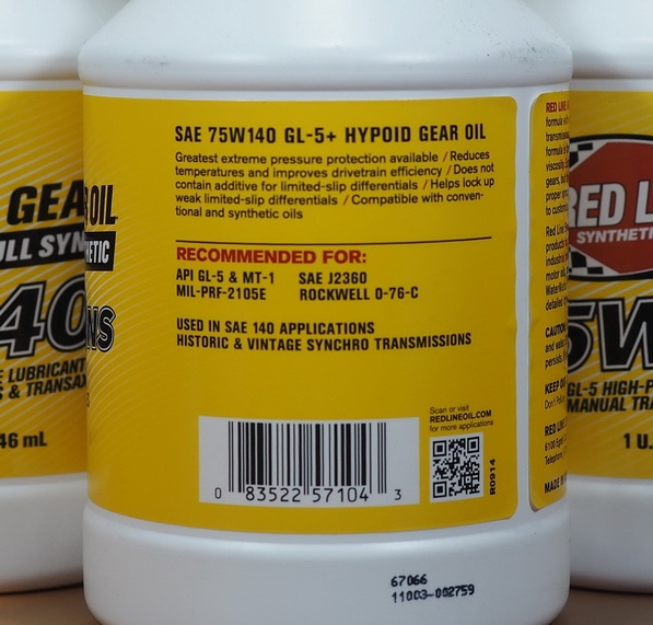 Red Line 75W-140 NS GL-5 1Qt.