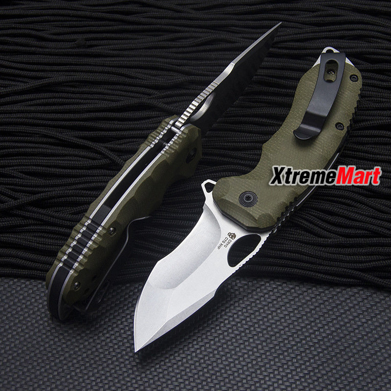 มีดพับ SOG Kiku XR CTS-XHP ด้ามMicarta สีเขียว OD Green จุดหมุนตลับลูกปืน (เล่มละ)
