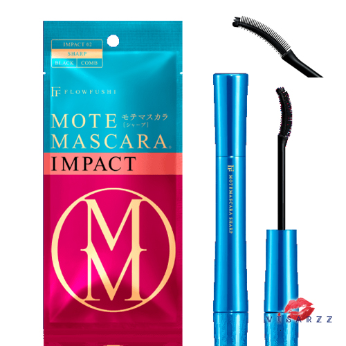 (รุ่นหวี สีดำ) Flowfushi Motemascara Sharp (Comb) Impact 2 มาสคาร่ารุ่นใหม่ล่าสุดที่หัวแปรงเป็นหวี ไม่ว่าจะขนตาสั้นแค่ไหน ก็ปัดให้เรียงตัวสวยไม่เป็นก้อน ยาวและหนาขึ้นอย่างเป็นธรรมชาติ