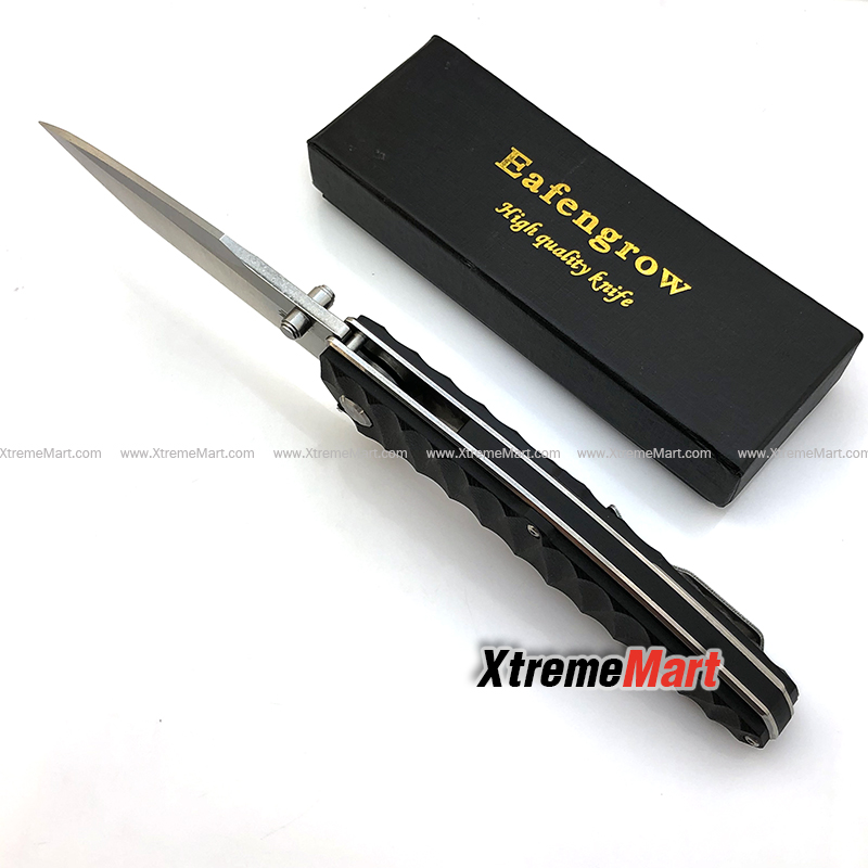 มีดพับ Eafengrow EF913 ด้ามดำ ใบ Tanto D2 Blade ด้าม G10 Handle Folding knife Survival Camping tool tactical knife (เล่มละ)