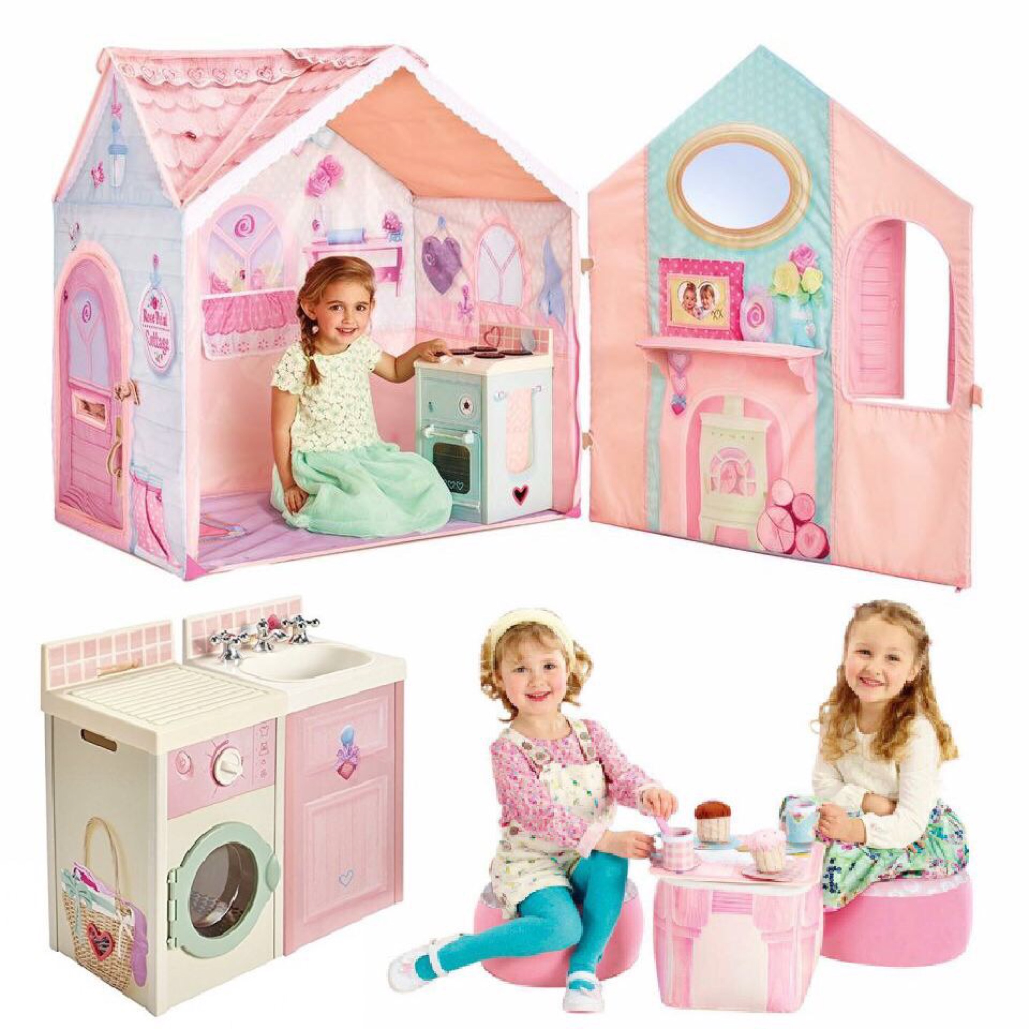 บ้านจำลองสไตล์อังกฤษแสนหวานพร้อมชุดของเล่น DreamTown Rose Petal Play Set (3Pcs.) สุดคลาสสิค เล่นสนุก ส่งเสริมจินตนาการ ครบครันแบบไม่ต้องซื้อเพิ่มแล้ว ดีที่สุดสำหรับลูกน้อย นำเข้าจาก UK ของแท้ 100% บ้านหลังน้อยสไตล์ยุโรปคลาสสิคสำหรับเด็กๆ ออกแบบอย่างพิถีพิ