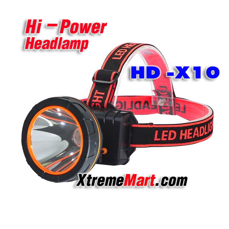 ไฟฉายคาดหัว Black-Tank HD-X10 หลอด LED 2000 ลูเมนส์ แสงพุ่ง แรงไกล Rechargable HeadLamp