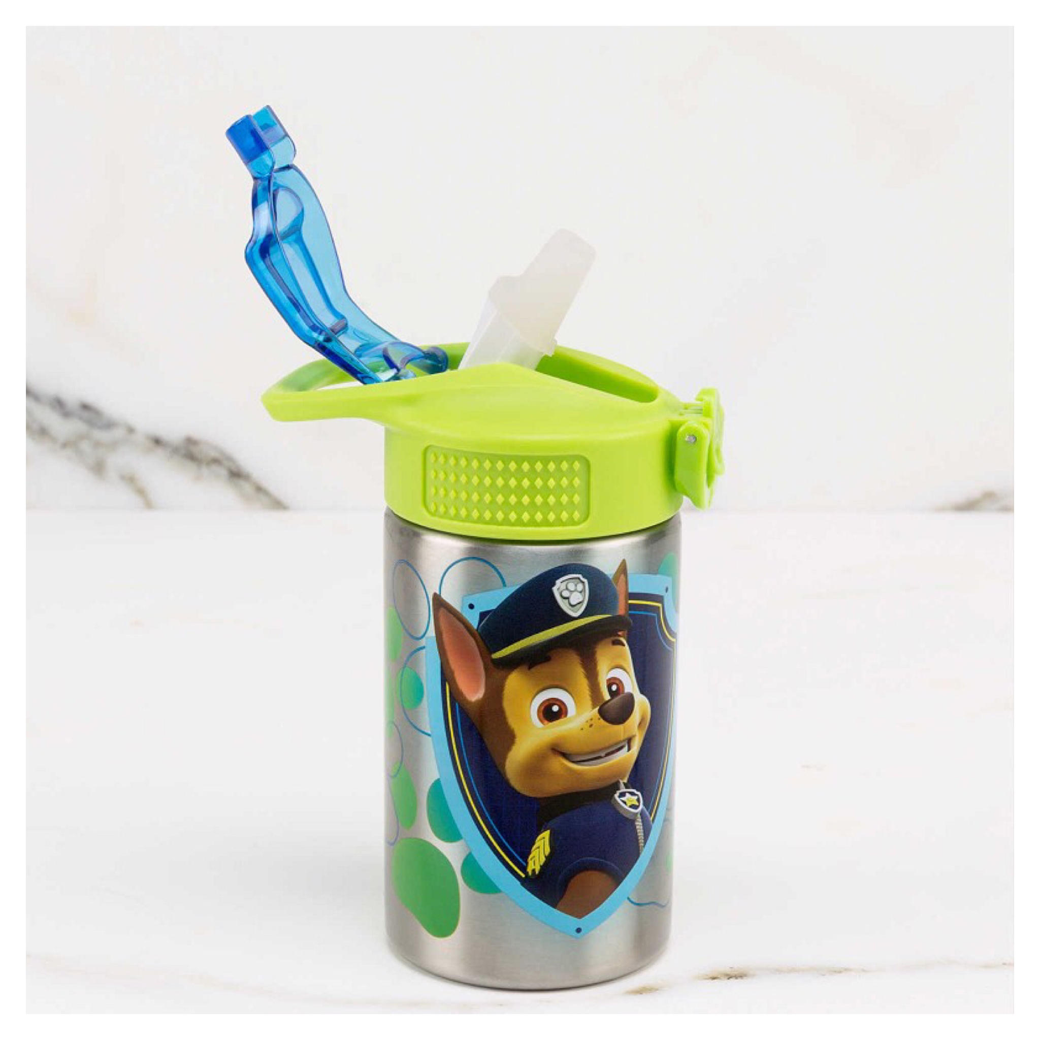 กระติกน้ำสเตนเลสพร้อมหลอดดื่ม Zak! Paw Patrol Stainless Steel Reusable Water Bottle (Green)