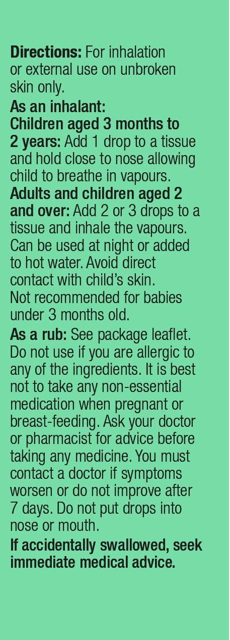 น้ำมันหอมระเหยลดอาการคัดจมูก Olbas Inhalant Decongestant Oil