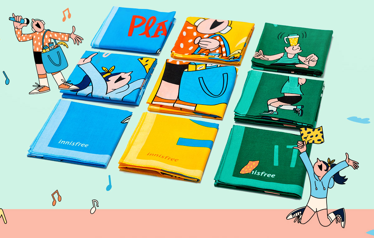 สีเขียว ลาย Dance (แถมฟรี ผ้าเช็ดหน้าลายลิมิเตด Eco Hankie 1 ผืน/ 1 ขวด) Innisfree Green Tea Seed Serum Green 160mL สูตรใหม่ แพคเกจลายลิมิเตด เพิ่มความเข้มข้นของ Beauty Green Tea