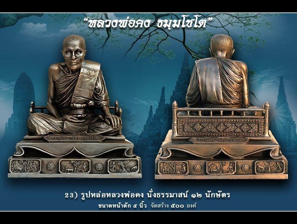 รูปหล่อ หลวงพ่อคง วัดบางกะพ้อม นั่งบัลลังถ์ เนื้อทองเหลืองรมดำ ปี2561 (ขนาดหน้าตัก 5นิ้ว) #รับประกันแท้ - พระเกจิศิษย์สายตรงร่วมปลุกเสก อาทิ หลวงพ่ออิฐวัด จุฬามณี / หลวงพ่อใจ วัดพระญาญาติ