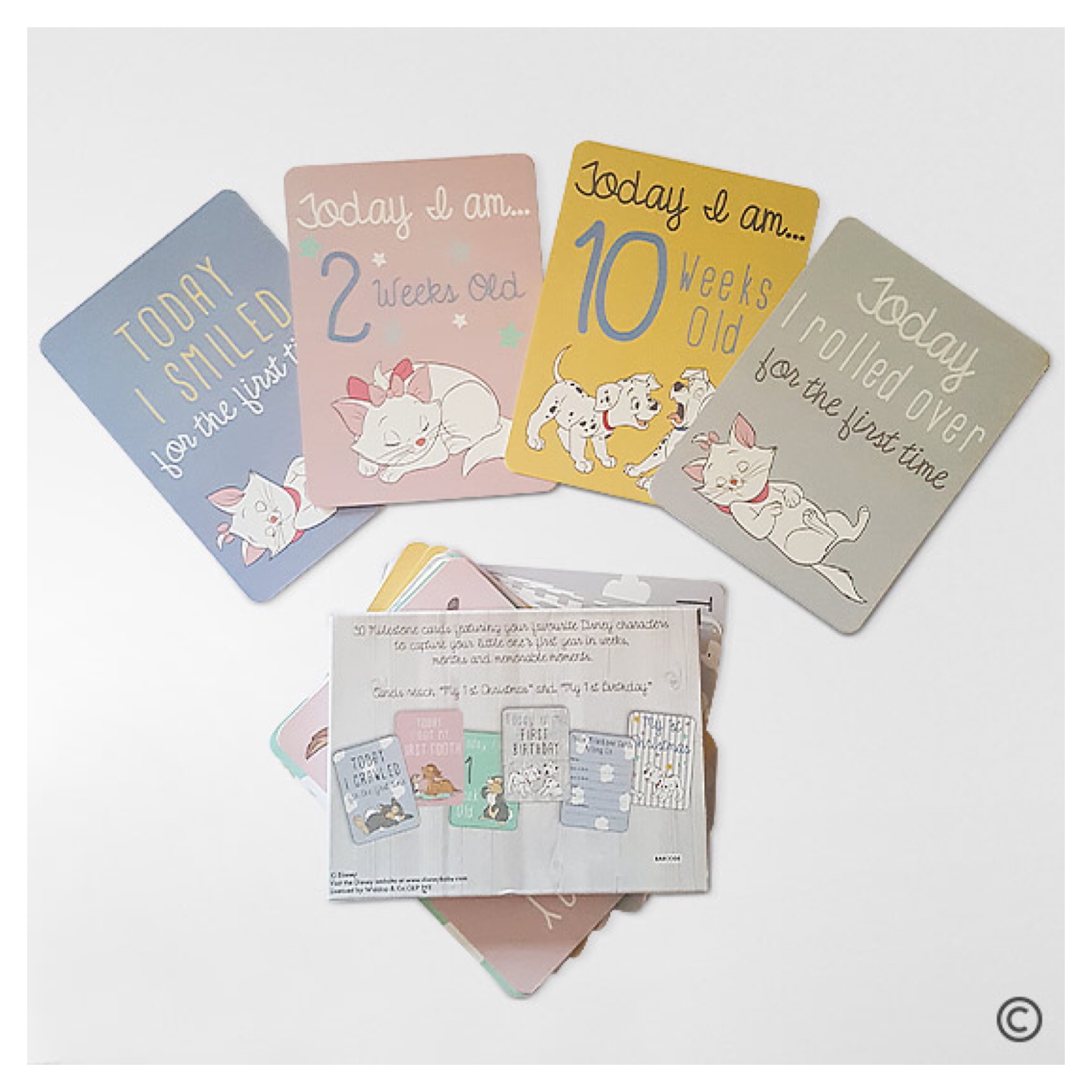 การ์ดไมล์สโตนอายุและพัฒนาการของลูกน้อย Disney Magical Beginnings 30 Baby Milestone Cards