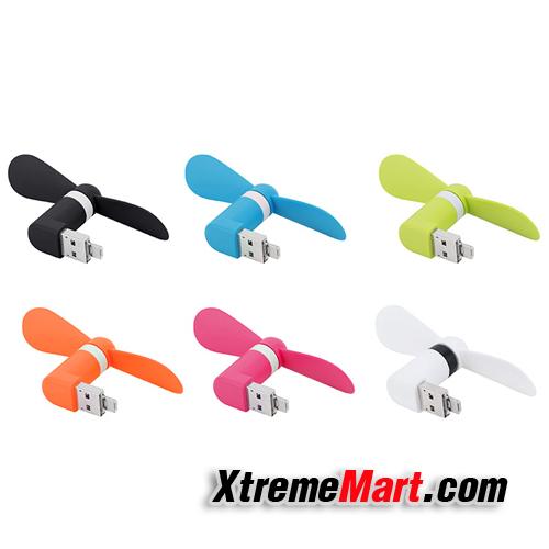 พัดลมเสียบ Smartphone (แบบสั้น) Mini USB Fan (กรุณาระบุสี)