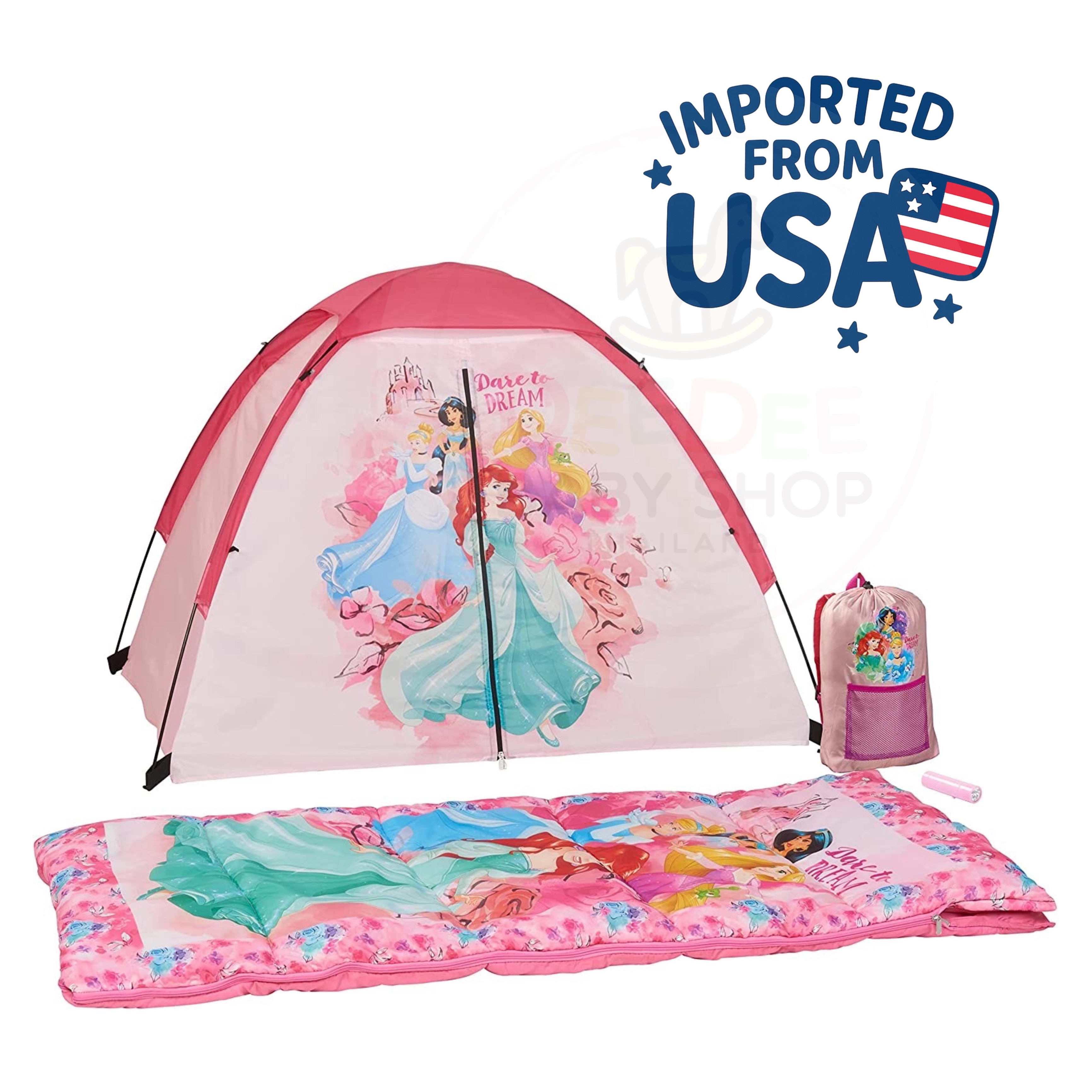 เต็นท์แคมปิ้งพร้อมอุปกรณ์สำหรับเด็ก Disney Princess Fun Camp Kit