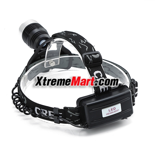 ชุดเซตไฟฉายคาดหัว High Power LED Headlamp XM-L T6 LED แสงเหลือง 4 โหมด สว่าง 1200LM ชาร์จได้ในตัว (สีดำ)