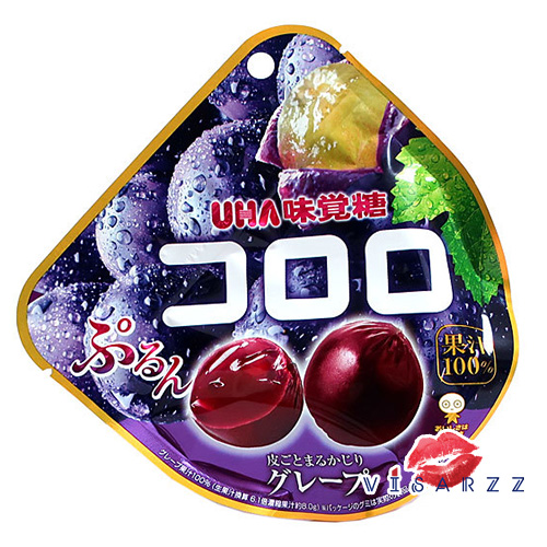(ซองม่วง Grape) UHA Kororo Jelly 48g # Grape เยลลี่เบรกแตก เยลลี่เคี้ยวหนึบ รสองุ่น หวานกำลังดี มาในซองซิปพกพาแก้ง่วง เพิ่มความสดชื่นได้ทุกที่ค่ะ