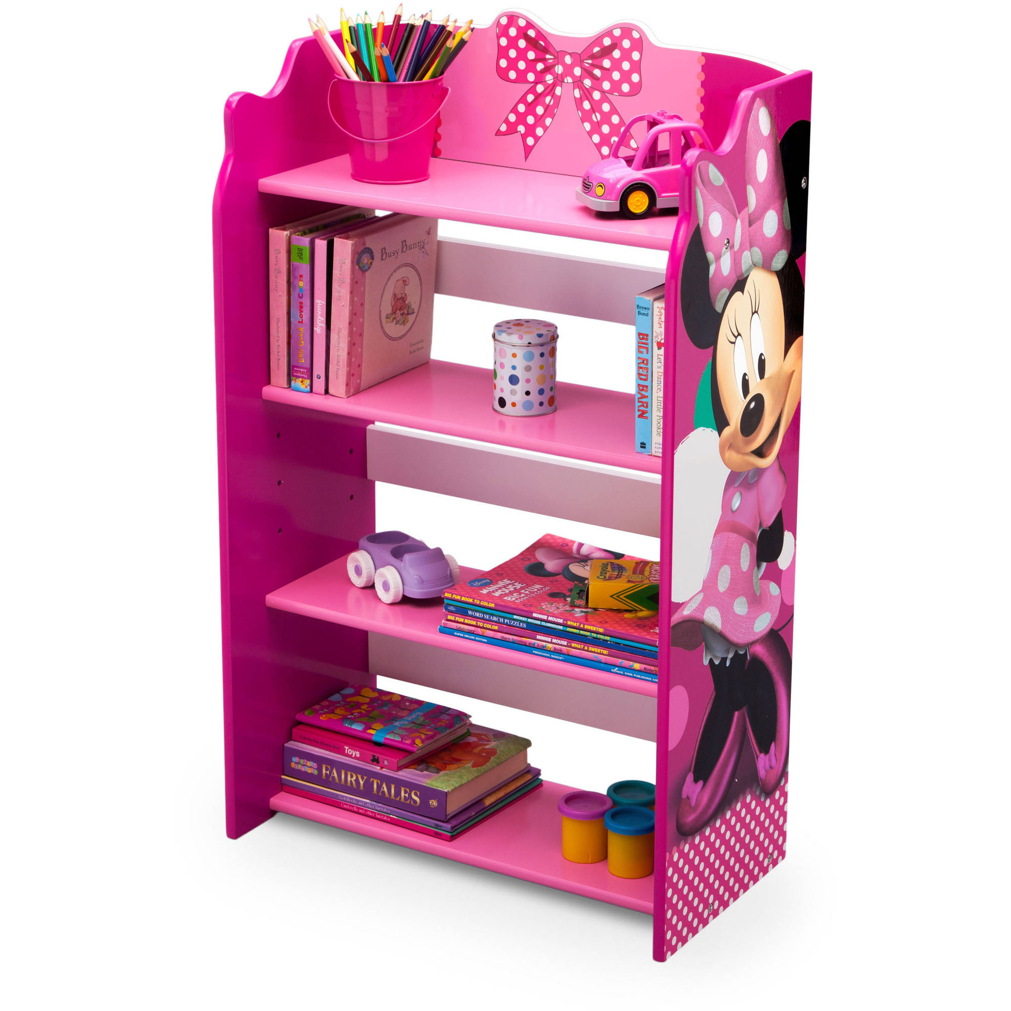 ชั้นวางหนังสือไม้แสนน่ารัก Delta Children Bookshelf (Disney Minnie Mouse)