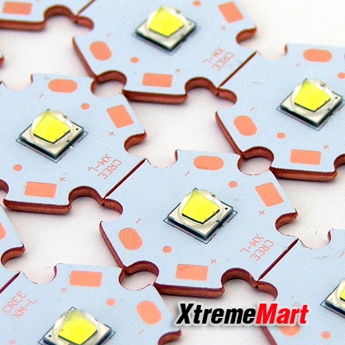 หลอด LED CREE XM-L2 U3 10W แสงขาว (6000-7000K) ฮีทซิ้งค์ทองแดง 20มม.