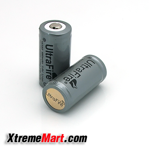 แบตเตอรี่ชาร์จ Li-Ion Ultrafire 123A 3.6V 880mA มีวงจรป้องกัน (ราคาต่อก้อน)