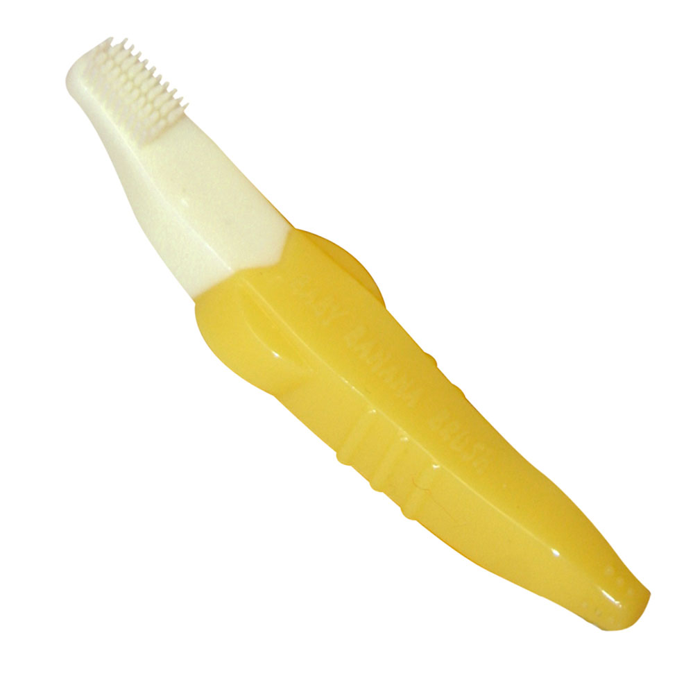 ชุดแปรงกล้วยยอดฮิตและเจลทำความสะอาดฟันปลอดสารพิษ Xlear Kid's Spry Baby Banana Training Toothbrush and Tooth Gel