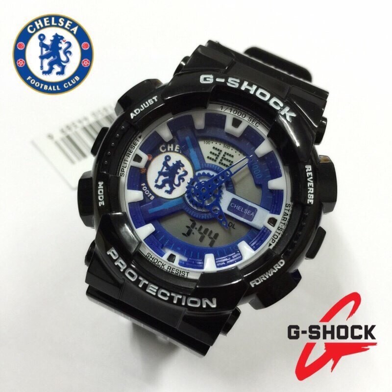 นาฬิกา G-Shock AAA รุ่น Chelsea สีดำ หน้าปัดนํ้าเงินสลับขาว 2 ระบบ ทน หาไม่ได้อีกแล้ว ถูกสุดๆ