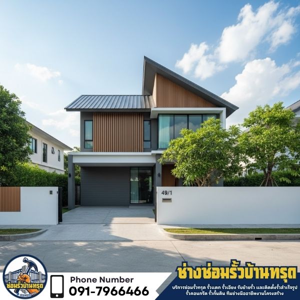 ซ่อมและต่อเติมรั้วสำเร็จรูปที่ทรุดตัวขอนแก่น