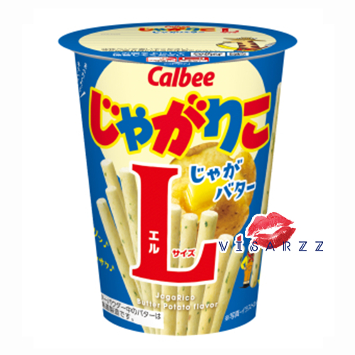 Exp.01/25 (ถ้วย L สีฟ้า 66g รสเนย) Calbee Jagabee Jagarico จากาบี้ คาลบี้ จาการิโกะแบบถ้วย ขนมญี่ปุ่นมันฝรั่งแท่งอบกรอบสุดฮิตจากญี่ปุ่น กรอบ อร่อย
