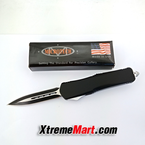 มีดสปริงตรง คม 2 ด้าน Microtech Combat Troodon 00556 D/E Automatic Knife Camping Tool (Dual Front)