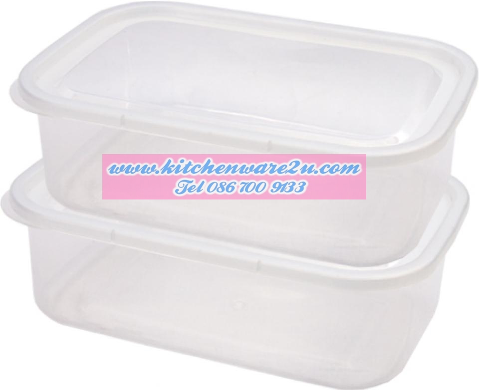 P07344 กล่องเวฟ 0.5 ลิตร แพคคู่ (12.5 x 16.5 x 5.5 cm) No.VC05-2 ราคาส่งต่อ 1 โหล: 12 แพค