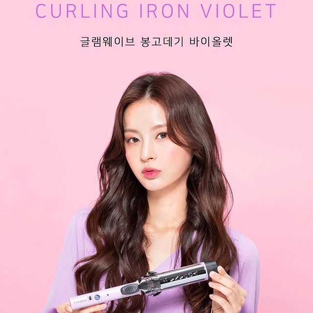 (36mm #Violet พร้อมส่ง) Vodana Glamwave Curling Iron Third Edition เครื่องม้วนผมโวดาน่า สีม่วงพาสเทลจากเกาหลี