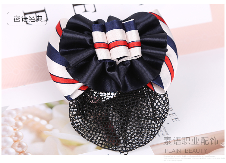 เน็ตติดผม โบว์ติดผม กิ๊ปติดผม โบว์ผูกผม A6211011 สีภาพ