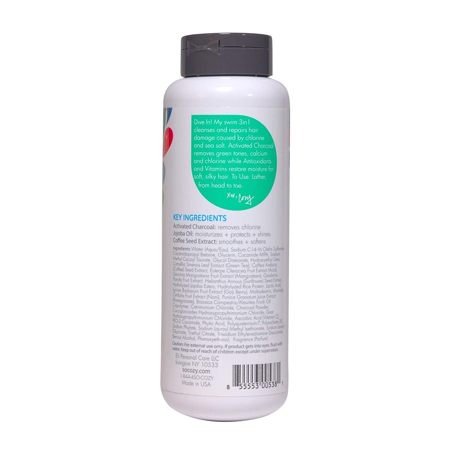 แชมพูผสมครีมนวดผมและสบู่เหลวสำหรับเด็ก SoCozy Kids Swim 3-in-1 Shampoo + Conditioner + Wash