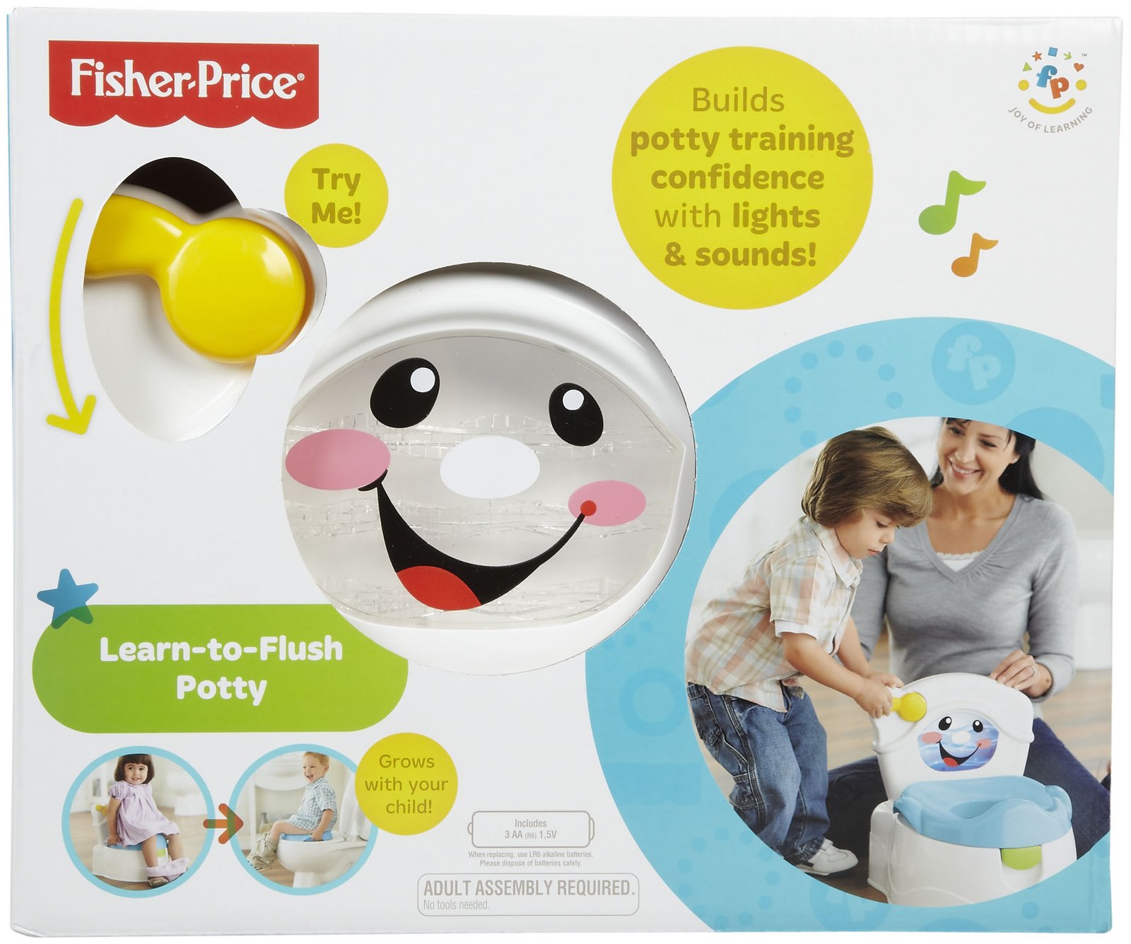 กระโถนฝึกขับถ่ายทรงชักโครกสุดน่ารัก Fisher-Price Learn to Flush Potty