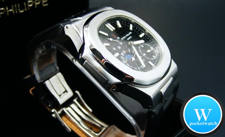 นาฬิกา Patek Philippe Moon Phases and Power Reserve Men's Nautilus Ref.5712G สายหนังแท้