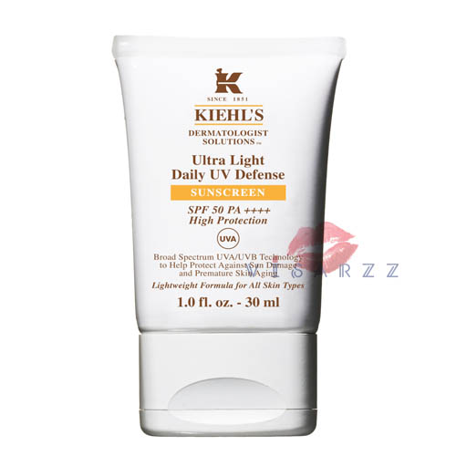 (ลดพิเศษ 35%) Kiehl's Ultra Light Daily UV Defense Sunscreen SPF 50 PA++++ 30mL กันแดดสูตรปรับปรุงใหม่ ปกป้องได้มากกว่าถึง 3 เท่า บางเบา หน้าไม่มัน ไม่ก่อให้เกิดสิวอุดตัน