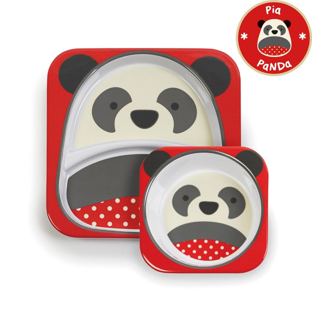 จานและชามบรรจุอาหารสุดน่ารัก Skip Hop รุ่น Zoo Melamine Set (Panda)