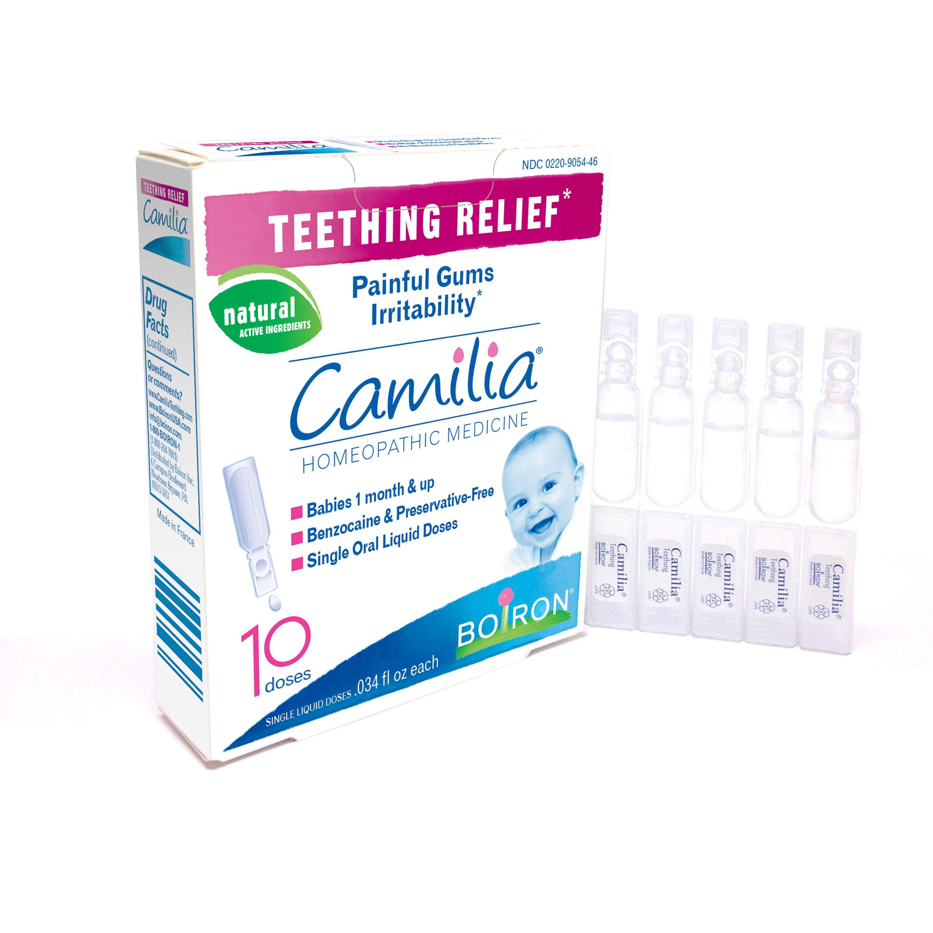 สมุนไพรบรรเทาอาการเจ็บปวดขณะฟันขึ้น BOIRON Camilia Teething Relief (10 Doses)