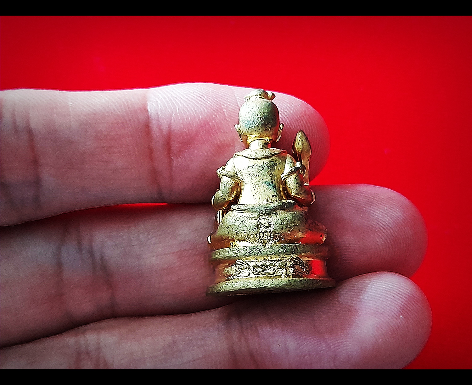 กุมาร เทพฤทธิ์เรียกทรัพย์(ซ้ายถือพระขรรค์ ขวาถือถุงเงิน) เนื้อชนวน ฐานบรรจุมวลสาร ปี2564 #รับประกันแท้