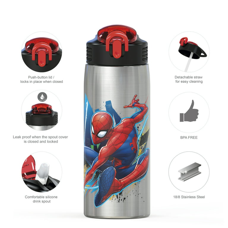 กระติกน้ำสเตนเลสสำหรับเด็ก Zak! Spider-Man Palouse Water Bottle 27 oz.